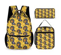 Hixingo Cartable Sac à Dos Primaire Ensemble 3 Pièces (Chiot 3,43x32x15cm)