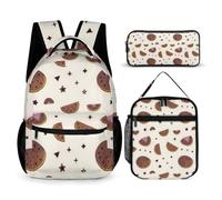 Hixingo Cartable Sac à Dos Primaire Ensemble 3 Pièces (Étoile,43x32x15cm)