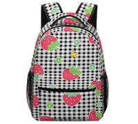 Hixingo Cartoon Style Sac à Dos Enfants Fille Garçons, Confortable Jardin d'enfants Cartable Primaire Maternelle, Petit Adolescents Sac a Dos Grande Capacité (Fraisier,42x31x15cm)