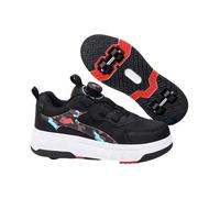 Hixingo Chaussure a Roulette pour Fille Garçons, Chaussures a roulettes avec Roues Chaussures de Skateboard, Patins à roulettes Lacet Revolve Basket à roulettes