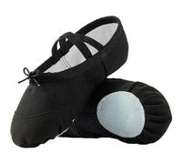 Hixingo Chaussure de Ballet Danse Femme, Chaussure de Ballet Ballerine Semelle Scindée Demi Chausson de Danse Classique pour Ballerines Pratique (36,FB23 Noir)