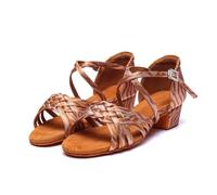 Hixingo Chaussures Danse Latine Femme Talon Bas 3.5cm | Idéal Pour La Salsa Et Les Dances De Salon. Conçu En Matériaux Souples Et Respirants Pour Un Confort Optimal Sur La Piste.