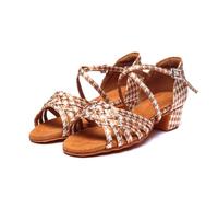 Hixingo Chaussures Danse Latine Femme Talon Bas 3.5cm | Idéal Pour La Salsa Et Les Dances De Salon. Conçu En Matériaux Souples Et Respirants Pour Un Confort Optimal Sur La Piste.