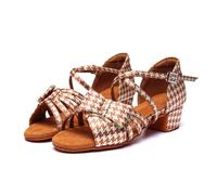 Hixingo Chaussures Danse Latine Femme Talon Bas 3.5cm | Idéal Pour La Salsa Et Les Dances De Salon. Conçu En Matériaux Souples Et Respirants Pour Un Confort Optimal Sur La Piste.