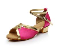 Hixingo Chaussures Danse Latine Femme Talon Bas 3cm | Idéal Pour La Salsa Et Les Dances De Salon. Conçu En Matériaux Souples Et Respirants Pour Un Confort Optimal Sur La Piste.