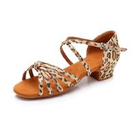 Hixingo Chaussures Danse Latine Femme Talon Bas 3cm | Idéal Pour La Salsa Et Les Dances De Salon. Conçu En Matériaux Souples Et Respirants Pour Un Confort Optimal Sur La Piste.