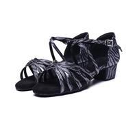 Hixingo Chaussures Danse Latine Femme Talon Bas 3cm | Idéal Pour La Salsa Et Les Dances De Salon. Conçu En Matériaux Souples Et Respirants Pour Un Confort Optimal Sur La Piste.