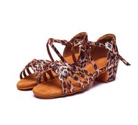 Hixingo Chaussures Danse Latine Femme Talon Bas 3cm | Idéal Pour La Salsa Et Les Dances De Salon. Conçu En Matériaux Souples Et Respirants Pour Un Confort Optimal Sur La Piste.