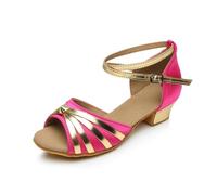 Hixingo Chaussures Danse Latine Femme Talon Bas 3cm | Idéal Pour La Salsa Et Les Dances De Salon. Conçu En Matériaux Souples Et Respirants Pour Un Confort Optimal Sur La Piste.