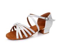 Hixingo Chaussures Danse Latine Femme Talon Bas 3cm (Imprimé léopard,37)