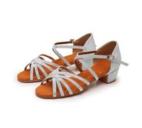 Hixingo Chaussures Danse Latine Femme Talon Bas 3cm (L1003 Argent,41)