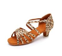 Hixingo Chaussures Danse Latine Femme Talon Bas 4.5cm | Idéal Pour La Salsa Et Les Dances De Salon. Conçu En Matériaux Souples Et Respirants Pour Un Confort Optimal Sur La Piste.