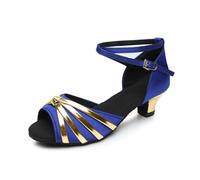 Hixingo Chaussures Danse Latine Femme Talon Bas 4cm | Idéal Pour La Salsa Et Les Dances De Salon. Conçu En Matériaux Souples Et Respirants Pour Un Confort Optimal Sur La Piste.