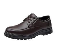 Hixingo Chaussures Homme Oxford en Cuir Minimaliste Chaussure Ville Homme 38-44 Classique Antidérapantes Brogues Derby Oxford Confortables Formelles Habillées Business Costume Mariage (Marron,38)