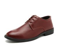 Hixingo Chaussures Homme Oxford en Cuir Noir Marron Chaussure Ville Homme 38-45 Classique et Antidérapantes Brogues Derby Oxford Confortables Formelles Habillées Business Costume Mariage (Marron,42)