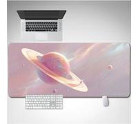 Hixingo Ciel étoilé Brillant Tapis de Souris XXL/XL,Tapis de Souris Gamer, Tapis Souris avec Bords Cousus, Tapis de Souris en Base Antidérapante,Convient pour Gaming,Maison (800x300x3mm,Rose)