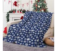 Hixingo Couverture 3D Noël Douce et Confortable Plaid Polaire, Plaid Tout Doux Xmas Couverture Chaude Polaire, Douce Et Moelleuse pour Canapé-Lit et Canapé (Bleu,70x100cm)