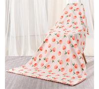 Hixingo Couverture d Ete pour Enfant, Motif de Dessin Animé Couvertures Minky Coton pour Garcon Fille et Bébé, Couverture Lit Microfibre Ultra Doux pour Landau (Pamplemousse Rose,110x155cm)