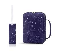 Hixingo Couverture de Bible avec Fermeture Eclair, Couverture Biblique avec poignée pour Femmes Housse de livre de Tissu Reglable Cadeaux pour Amateurs de Livres (Constellation,26x19cm)