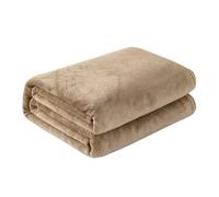 Hixingo Couverture Douce et Confortable Plaid Polaire Plaid Tout Doux Couverture Chaude Polaire, Couleur Unie Douce Et Moelleuse pour Canapé-Lit et Canapé (Kaki,180x200cm)