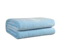 Hixingo Couverture Douce et Confortable Plaid Polaire Plaid Tout Doux Couverture Chaude Polaire, Couleur Unie Douce Et Moelleuse pour Canapé-Lit et Canapé (Bleu Ciel,120x200cm)