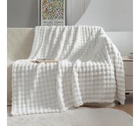 Hixingo Couverture Douce et Confortable Plaid Polaire Plaid Tout Doux Couverture Chaude Polaire, Poilu Douce Et Moelleuse pour Canapé-Lit et Canapé (Blanc,150x200cm)