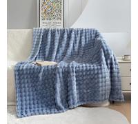 Hixingo Couverture Douce et Confortable Plaid Polaire Plaid Tout Doux Couverture Chaude Polaire, Poilu Douce Et Moelleuse pour Canapé-Lit et Canapé (Bleu lac,150x200cm)