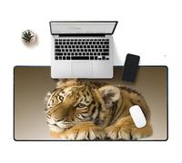 Hixingo Empreinte d'animal Tapis de Souris XXL/XL/L, Tapis de Souris Gamer, Tapis Souris avec Bords Cousus, Tapis de Souris en Base Antidérapante, Convient Gaming,Bureau (900 * 400 * 3mm,Tigre)