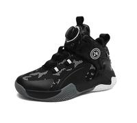 Hixingo Enfant Chaussure de Basketball, Garçon Sneakers Baskets Enfant Filles Mode Baskets de Basket-Bal Hautes pour Chaussures de Sport, pour Mixte Jeunes Homme Femme Noir 38