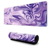 Hixingo Fluide Coloré Tapis de Souris XXL/XL/L, Tapis de Souris Gamer, Tapis Souris avec Bords Cousus, 3D Tapis de Souris en Base Antidérapante, Convient pour Gaming, Maison (600x300x3mm,Violet 4)