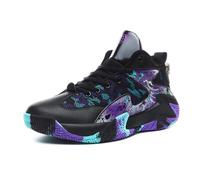 Hixingo Homme Chaussure de Basketball Jeunes Sneakers Baskets Mid-Top Maille Baskets de Basket-Bal Garçon Chaussures de Sport, Adulte Unisexe Légères et Respirantes pour Femme (Noir Violet,43)