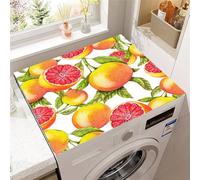 Hixingo Housse de Machine à Laver Antidérapant Tapis de Protection Pour Plan de Travail Machine à Laver et Seche Linge Anti-Poussière Protection Contre les Rayures (Pamplemousse 2,60x60cm)