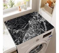 Hixingo Housse de Machine à Laver, Antidérapant Tapis de Protection Pour Plan de Travail Machine à Laver et Seche Linge Anti-Poussière Protection Impression Marbre 3D (motif 4,50x60cm)