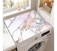 Hixingo Housse de Machine à Laver, Antidérapant Tapis de Protection Pour Plan de Travail Machine à Laver et Seche Linge Anti-Poussière Protection Motif en Marbre (Texture,40x60cm)