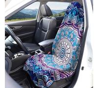 Hixingo Housse de Siège Auto Universelle en Tissu Éponge, Housse de Siège Voiture Microfibre Universel Accessoire pour La Plupart des Voitures, Camionnettes (Mandalas 9,1 Pièce)