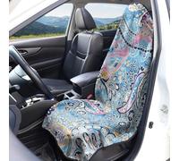 Hixingo Housse de Siège Auto Universelle en Tissu Éponge, Housse de Siège Voiture Microfibre Universel Accessoire pour La Plupart des Voitures, Camionnettes (Mandalas 3,1 Pièce)