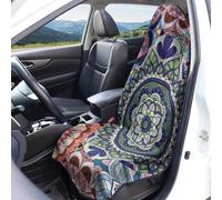 Hixingo Housse de Siège Auto Universelle en Tissu Éponge, Housse de Siège Voiture Microfibre Universel Accessoire pour La Plupart des Voitures, Camionnettes (Mandalas 7,1 Pièce)