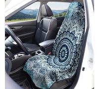 Hixingo Housse de Siège Auto Universelle en Tissu Éponge, Housse de Siège Voiture Microfibre Universel Accessoire pour La Plupart des Voitures, Camionnettes (Mandalas 4,1 Pièce)