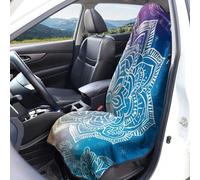 Hixingo Housse de Siège Auto Universelle en Tissu Éponge, Housse de Siège Voiture Microfibre Universel Accessoire pour La Plupart des Voitures, Camionnettes (Mandalas 8,1 Pièce)