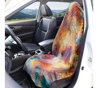 Hixingo Housse de Siège Auto Universelle en Tissu Éponge, Housse de Siège Voiture Microfibre Universel Accessoire pour La Plupart des Voitures, Camionnettes (Mandalas 10,1 Pièce)