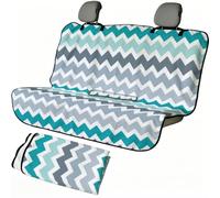 Hixingo Housse de Siège Voiture Arrière Universelle Protection Siège Auto Arrière en Tissu Éponge & Antidérapant Protège Siège pour Chiens et Enfants (150x140cm,Bande colorée 8)