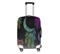 Hixingo Housse de Valise Elastique Housse de Protection pour Bagages, Attrape-rêves Housse de Bagage avec Zippé Anti-Rayures 3D Voyage Trolley Case Cover Protector (Vert 1,22-24 Pouces)