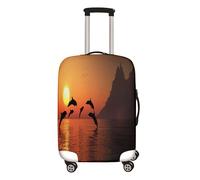 Hixingo Housse de Valise Elastique Housse de Protection pour Bagages, Dauphin 3D Housse de Bagage Zippé Anti-Rayures Voyage Trolley Case Cover Protector (Montagne,26-28 Pouces)