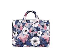 Hixingo Housse Ordinateur Portable 12,13,14,15 Pouces Sacoche pour Portable Ordinateur Étanche avec 2 Couches de Protection Sac de Transport PC Compatible (15 Pouces,Fleur Bleue)