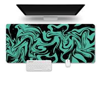 Hixingo Liquide Abstrait Tapis de Souris XXL/XL/L, Tapis de Souris Gamer, Tapis Souris avec Bords Cousus, 3D Tapis de Souris en Base Antidérapante,Convient pour Gaming,Maison (700x300x3mm,Vert)