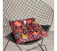 Hixingo Lot de 1 Galette de Chaise, Imprimé Galette de Chaise, Coussins de Chaise D'intérieur, Lavable de Coussin Chaise, Extérieur Housses de Chaise Coussins de Chaises (40cm,Bourgogne)