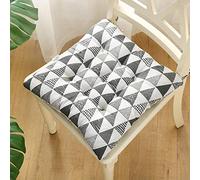 Hixingo Lot de 2 Galette de Chaise, Imprimé Géométrique Galette de Chaise, Coussins de Chaise D'intérieur, Lavable de Coussin Chaise, Extérieur Housses de Chaise Coussins (Géométrique,45x45cm)