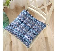 Hixingo Lot de 2 Galette de Chaise, Imprimé Géométrique Galette de Chaise, Coussins de Chaise D'intérieur, Lavable de Coussin Chaise, Extérieur Housses de Chaise Coussins (Bohème,50x50cm)