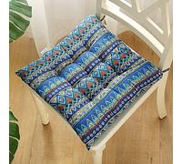 Hixingo Lot de 2 Galette de Chaise, Imprimé Géométrique Galette de Chaise, Coussins de Chaise D'intérieur, Lavable de Coussin Chaise, Extérieur Housses de Chaise Coussins (Bleu,45x45cm)