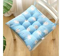 Hixingo Lot de 2 Galette de Chaise, imprimé Patchwork Galette de Chaise, Coussins de Chaise D'intérieur, Lavable de Coussin Chaise, Extérieur Housses de Chaise Coussins (30cm,Bleu)